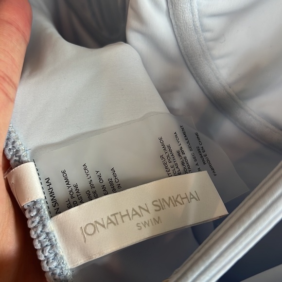 Jonathan Simkhai Noa Belted One Piece Sky swimsuit - Picture 12 of 13